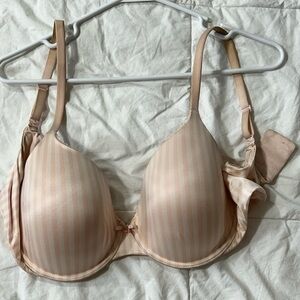 Victoria Secret Striped Pink Bra